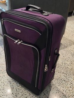 26" luggage purple