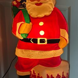 Vintage Glolite Corp. Santa Stand Up Decoration 20” x 12” x 8” - USA