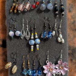 14 Pairs Of Hanging Earrings 