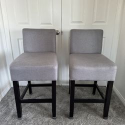 Upholstered Bar Stools- Grey