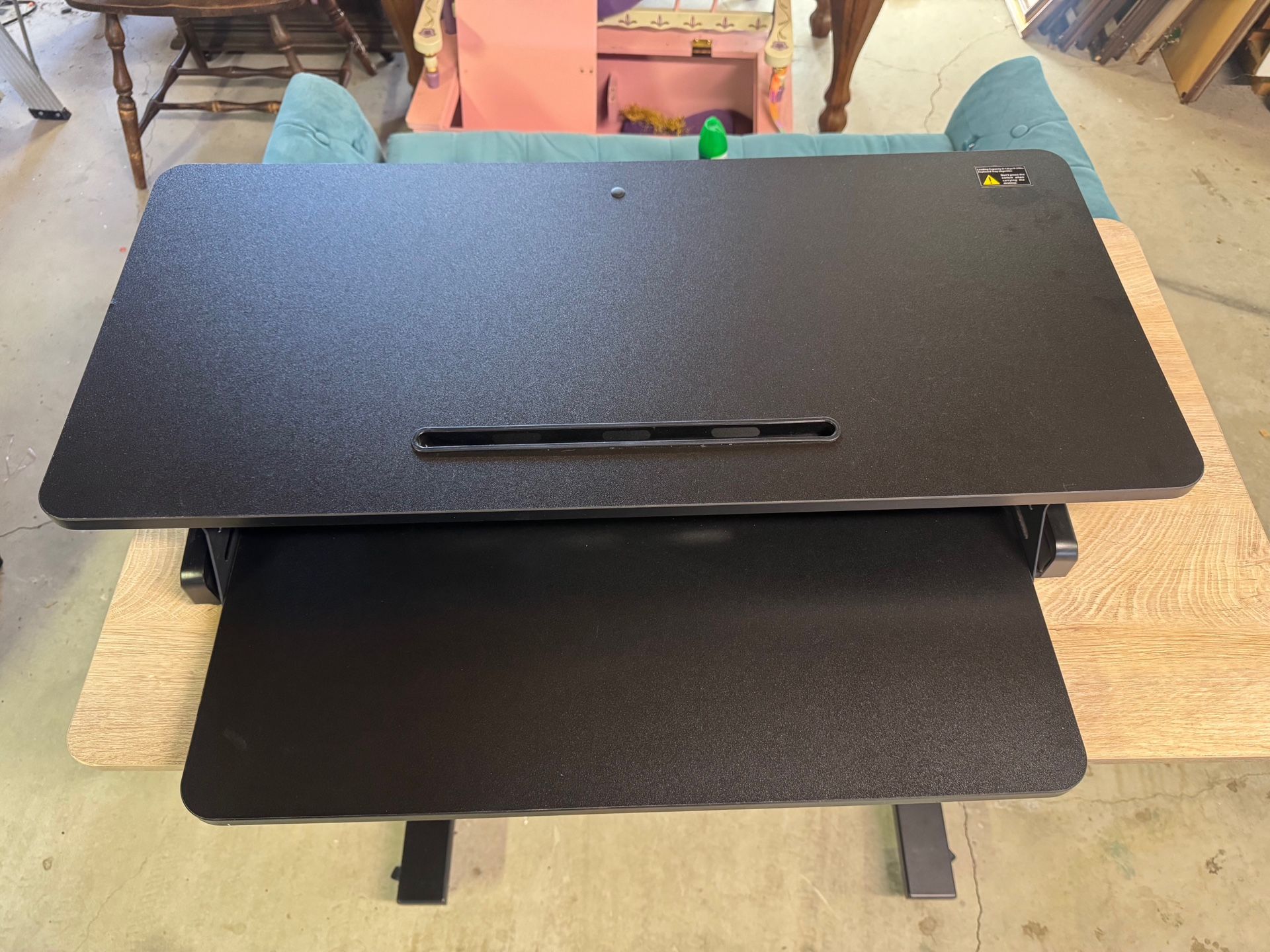Like New Black Standing Desk Table Office Home Work