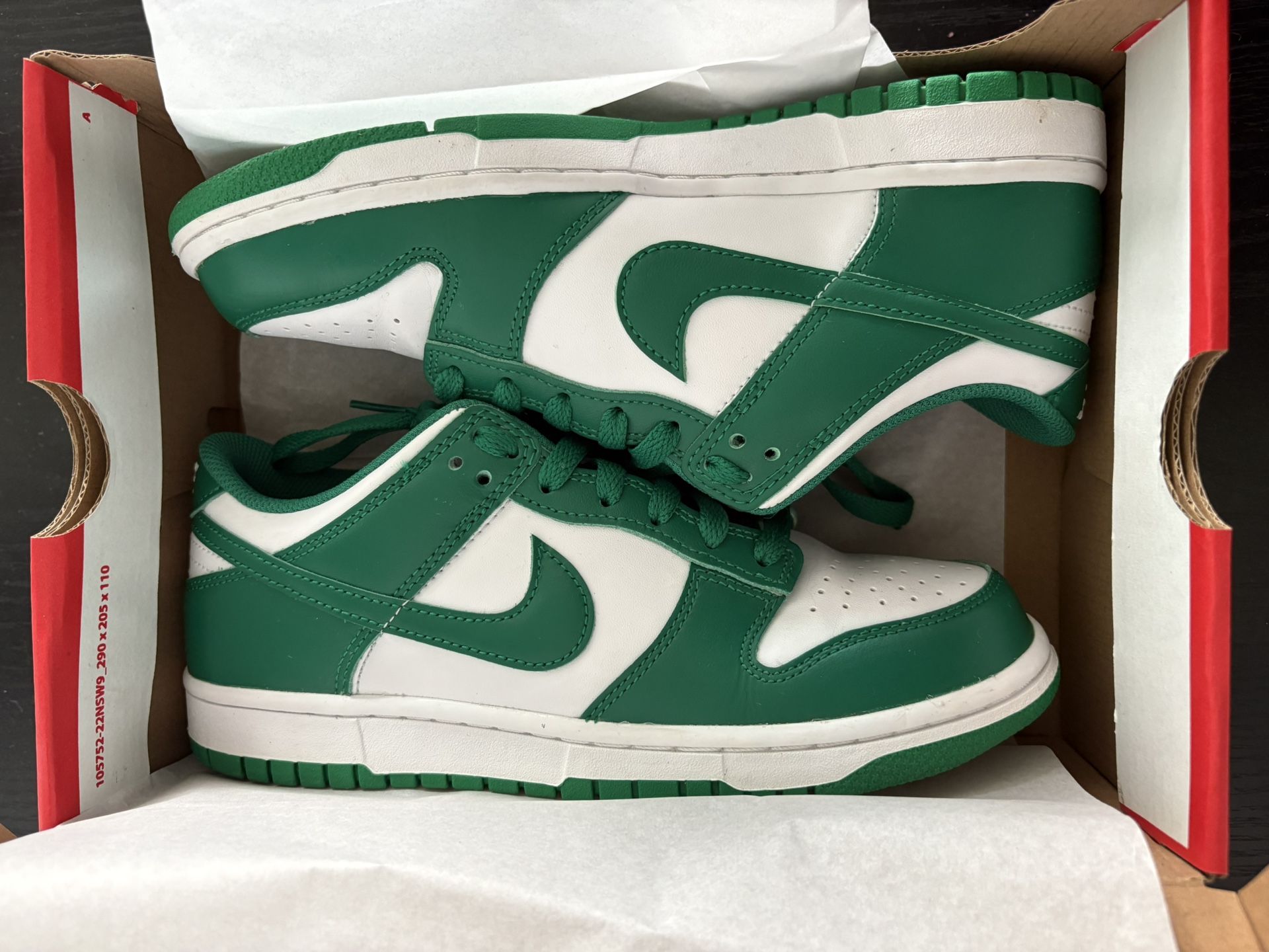 White/Green Nike Dunk Low