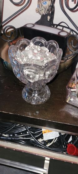 Clear Glass Pedestal Compote Bowl
