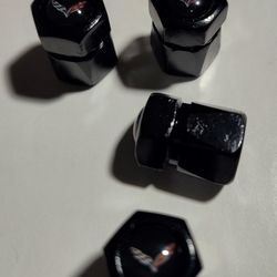 Set Of 4 New Wheel Tire Caps Air Valve Stem Cover For Corvette 