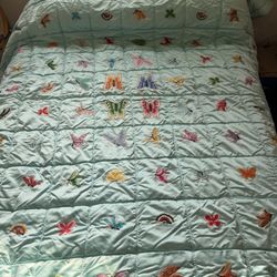 Vintage Korean satin bedding 💌 coquette pastel butterfly aesthetic
