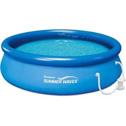 Summer Waves 10ft x 30in Inflatable Top Ring Pool 