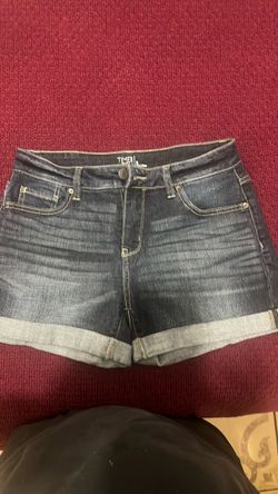 New Women's Denim Jean Shorts with Cuffed Hem