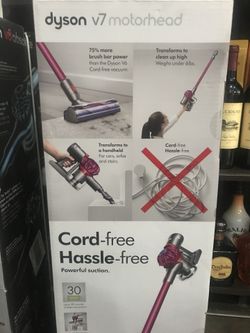 Dyson v7 motorhead cord-free hassle-free vacuum