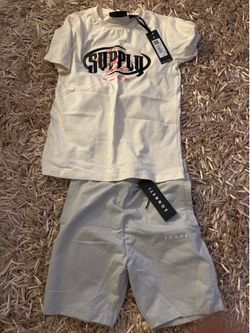 New kids short set size 12-13 shirt large shorts