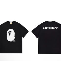 bape shirt white and black