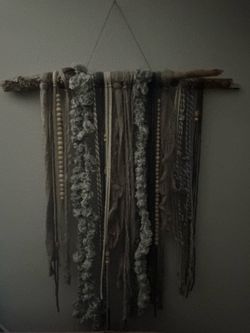 Large Handmade Multi Fiber Wall Hanging