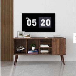 Walnut TV Stand Fits TV's Up to 55 in