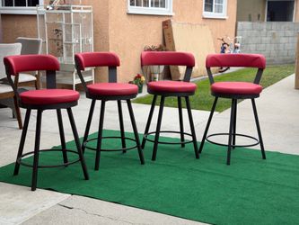 Red barstools