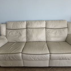 Leather Reclining Sofa