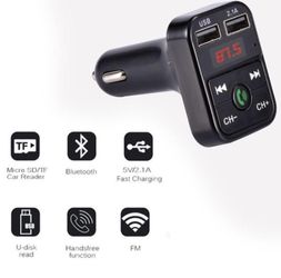 Wireless Bluetooth Car Kit Handsfree Talk MP3 player fm transmitter dual car charger