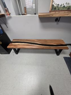 Live edge bench