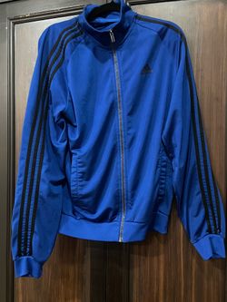 adidas Men Essentials 3-Stripe Tricot Track Royal Blue Jacket