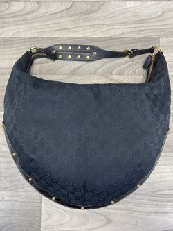 Gucci Canvas Gg Monogram Hobo Bag - Authentic (A1D015769)