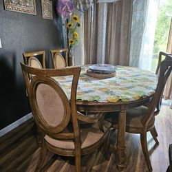 Dining Table Set - Table With 6 Chairs - Real Wood - OBO