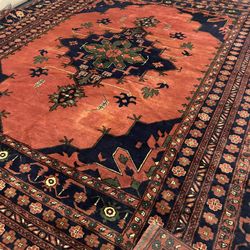 10x13.6 Feet Antique Handmade Bokhara Rug