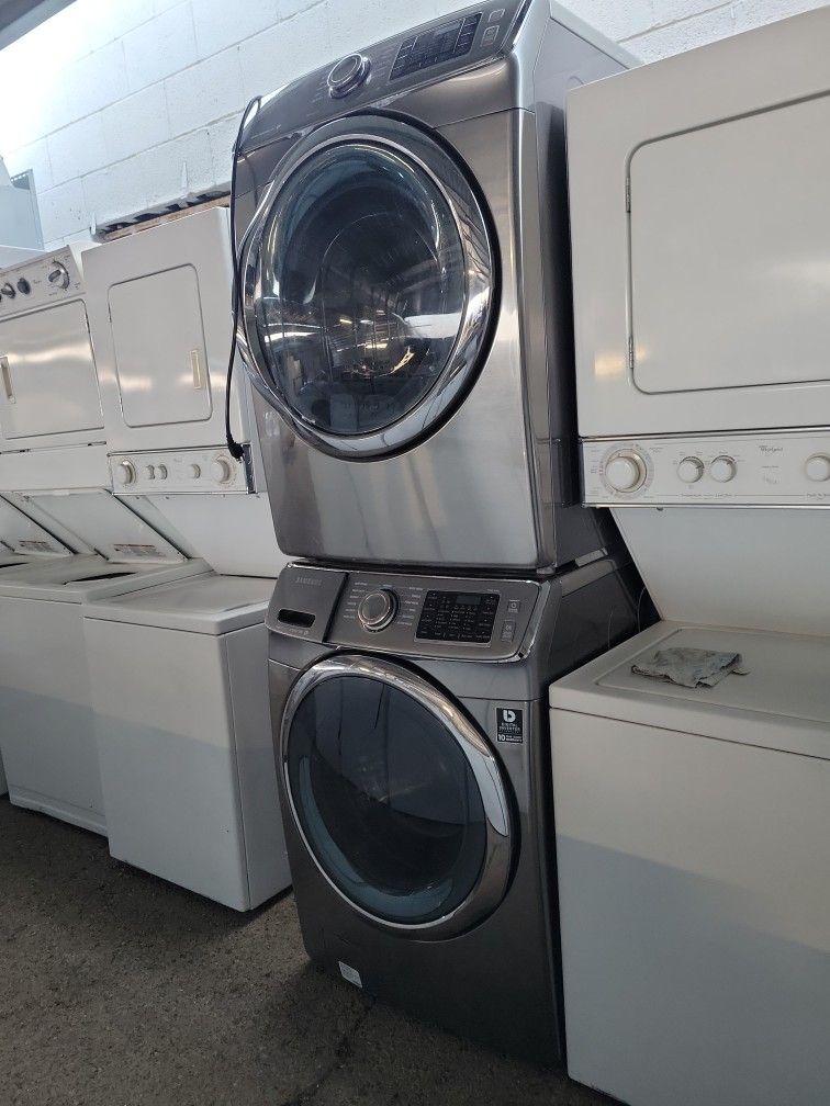 Samsung Front Load Stackable Washer & Gas Dryer
