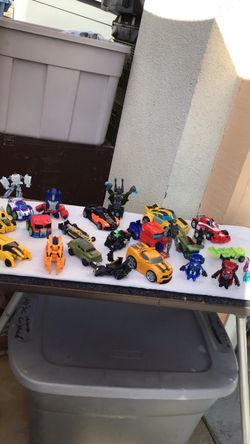 Collectible assorted transformers toys vehicles and action figures