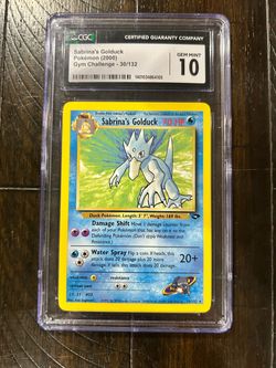 CGC 10 Gem Mint Sabrina's Golduck 30/132 Gym Challenge 2000 ENG Rare LOW POP🚩