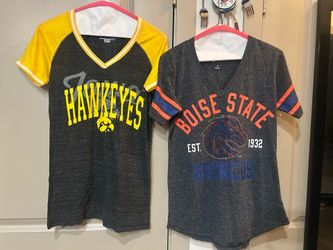 Iowa Hawkeyes & Boise State Broncos Women Tee size Small