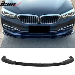 Fits 2024-2026 Ford Mustang GT Style Front Bumper Lip Spoiler Gloss Black ABS 3PCS