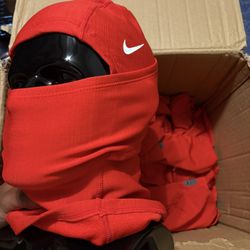 Red Nike ski Mask