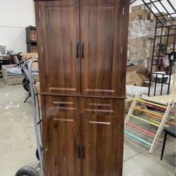 Assembled new 71.2" Tall Kitchen Pantry Storage Cabinet with 4 Door, 3 Pull Out Tray 2 Drawer