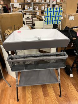 Baby Changing Table with Storage Shelves