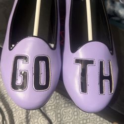 Strangecult “goth” Purple Flats Size Women’s 8 New 