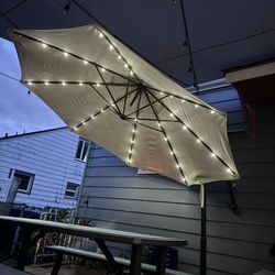 Patio Umbrella With Solar Led 