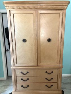 Solid wood armoire