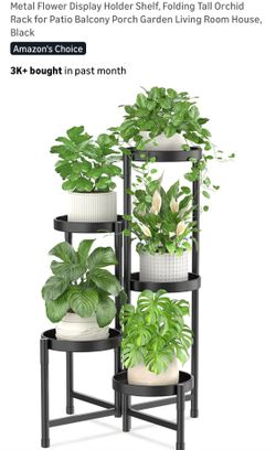 IDAVOSIC. LY. 5 tier metal corner plant stand.