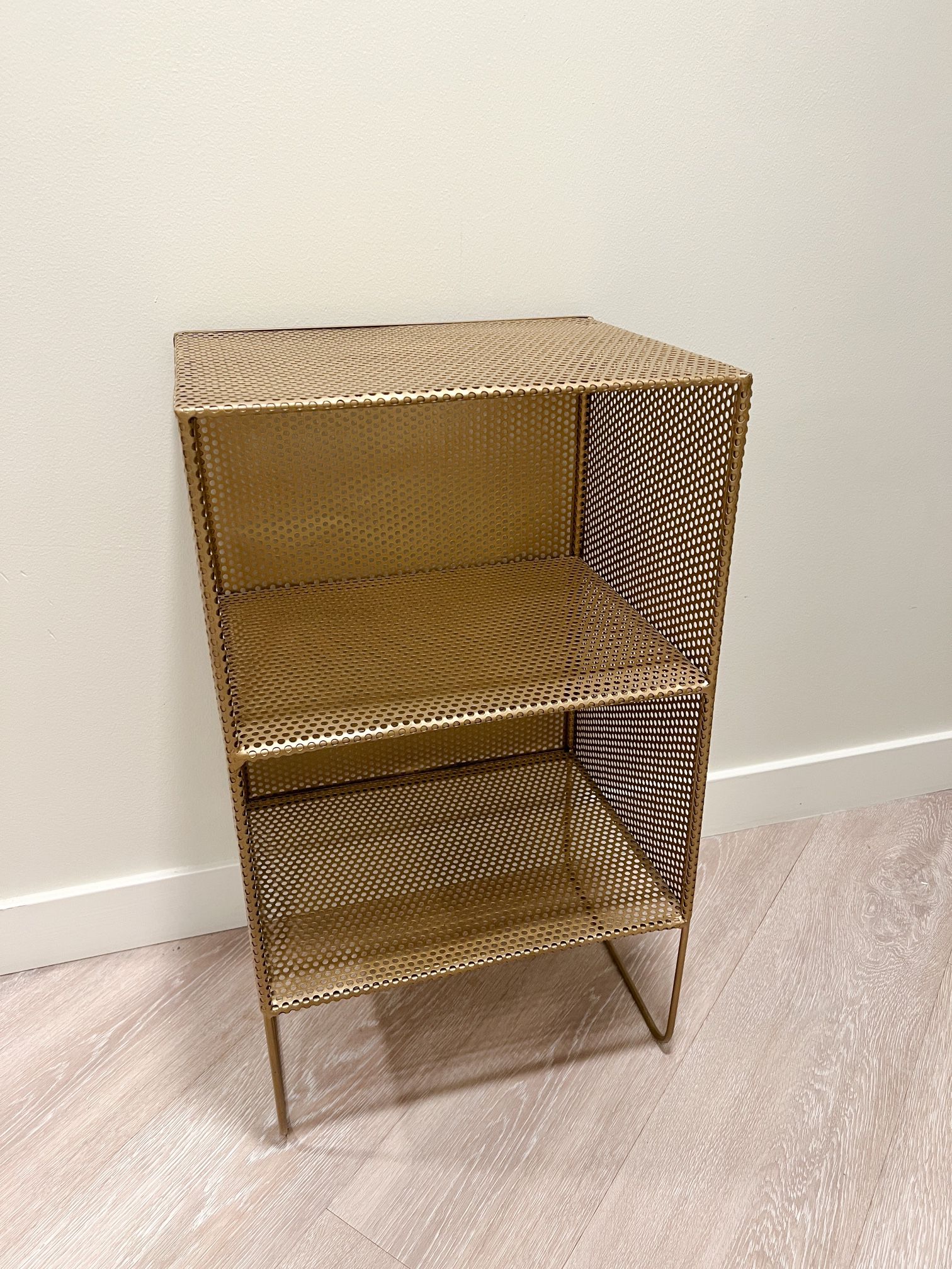 CB2 GOLD METAL SIDE TABLE