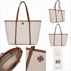 Tory burch Blake Canvas Zip Tote 184733 $500 Canvas  Height: 11.6" (29.5cm); length: 19.3" (49cm); depth: 5.5" (14cm) Fits a laptop up to 15" 100% cot
