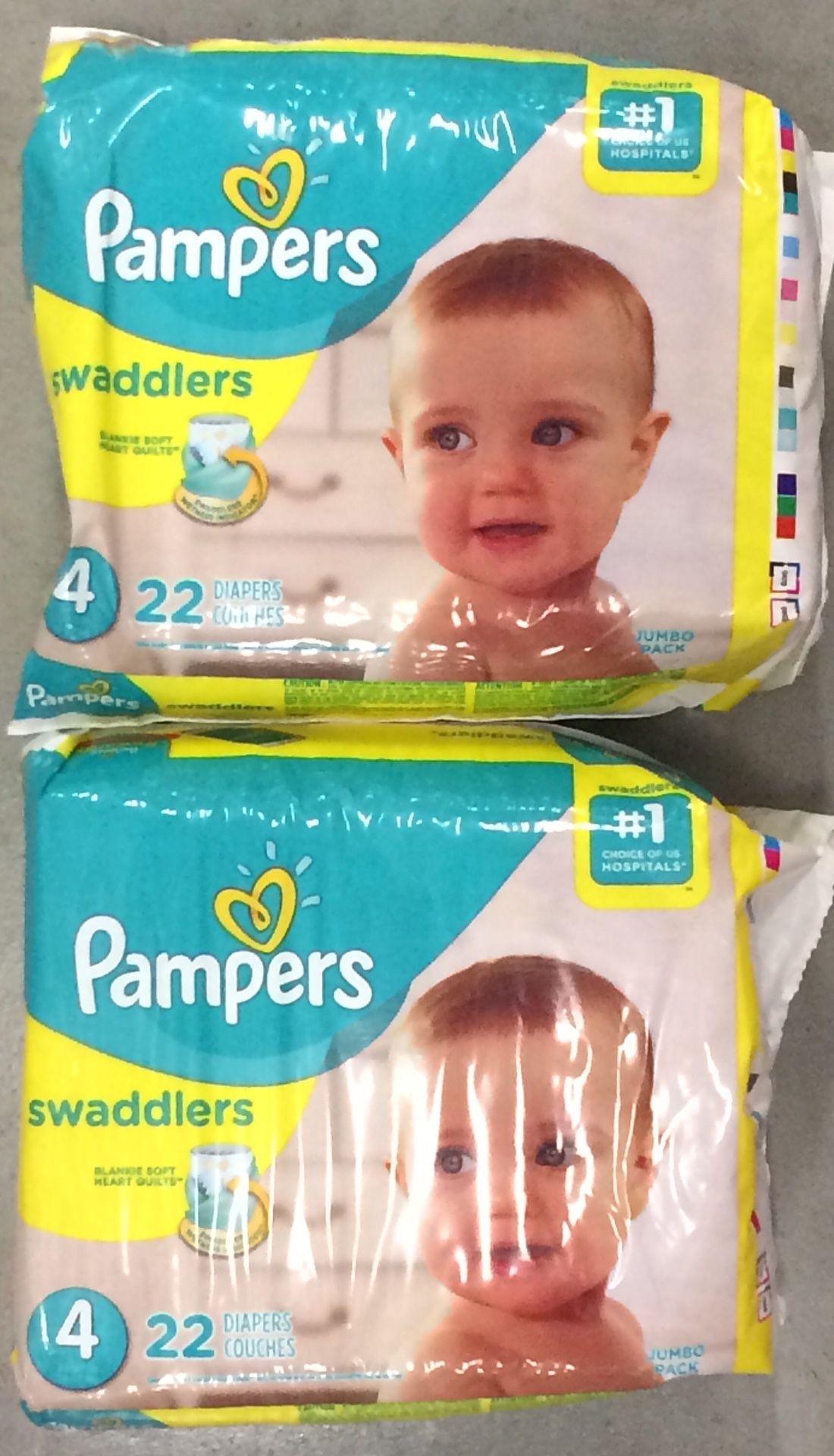 Pampers Swaddlers Diapers Sz 4, 22ct (Pack of 2)