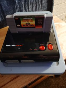 The Retro Duo is a popular 2-in-1 retro gaming console by Retro-Bit lets original NES and SNES cartridges  SUPER MARIO

ALL STARS + SUPER MARIO WORLD
