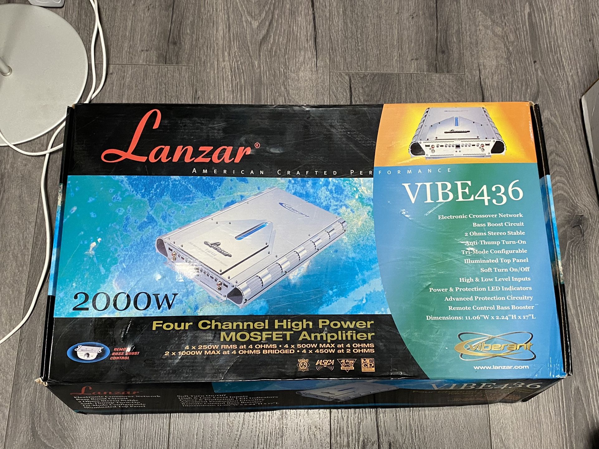 Lanzar VIBE436 Viberant 2000-Watt 4-Channel High-Power Mosfet Amplifier
