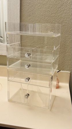 Minckee Clear Acrylic Makeup Organizer with Drawers