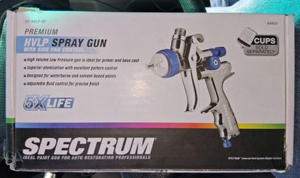 SPECTRUM Premium HVLP Gravity-Feed Air Spray Gun with Side Fan Control, 1.7 mm Nozzle