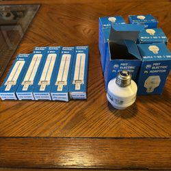 Set Of Lightbulbs And Socket Adapters