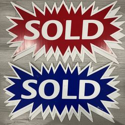 Used Sold sign ( set of 2)