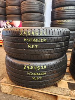 245 45R 20 USED TIRES MICHELIN RUN FLAT 2454520 USED TIRES (PAIR) MOUNT BALANCE INCLUDED