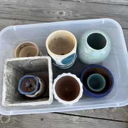 Variety Of Ceramic Pots For Plants