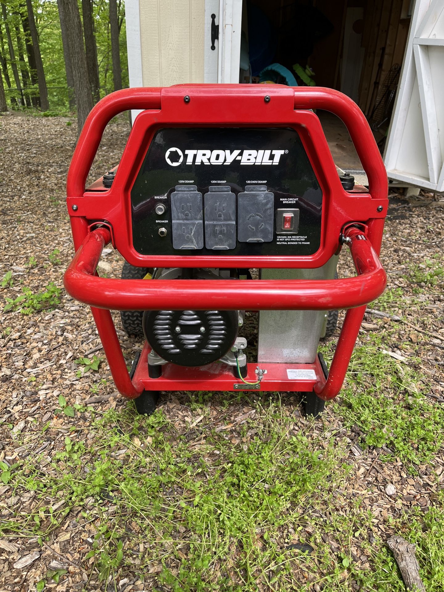 TroyBilt 6250 Watt Portable Generator with 50’ Power Cord for
