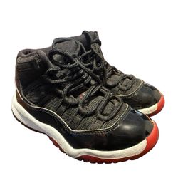 Kids 2019 Air Jordan 11 Bred Black/Red sz 11C