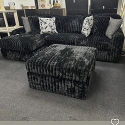 Brand New Super Comfy Corduroy Ashley’s Midnight Madness Sectional 